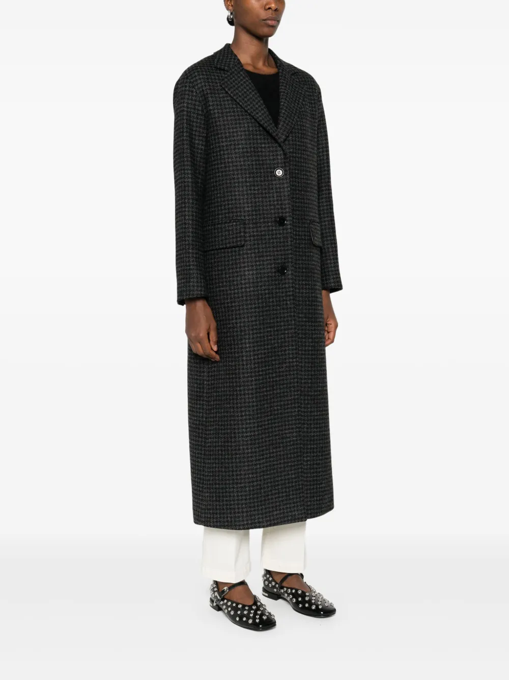 ASPESI Jas met enkele rij knopen Zwart