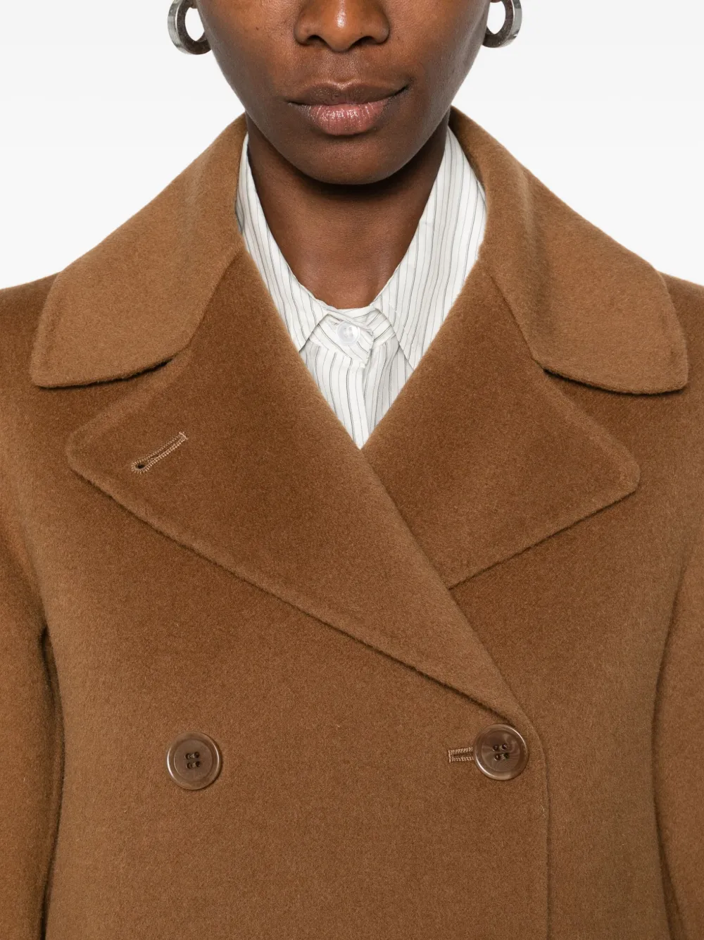 ASPESI Jas met dubbele rij knopen Bruin