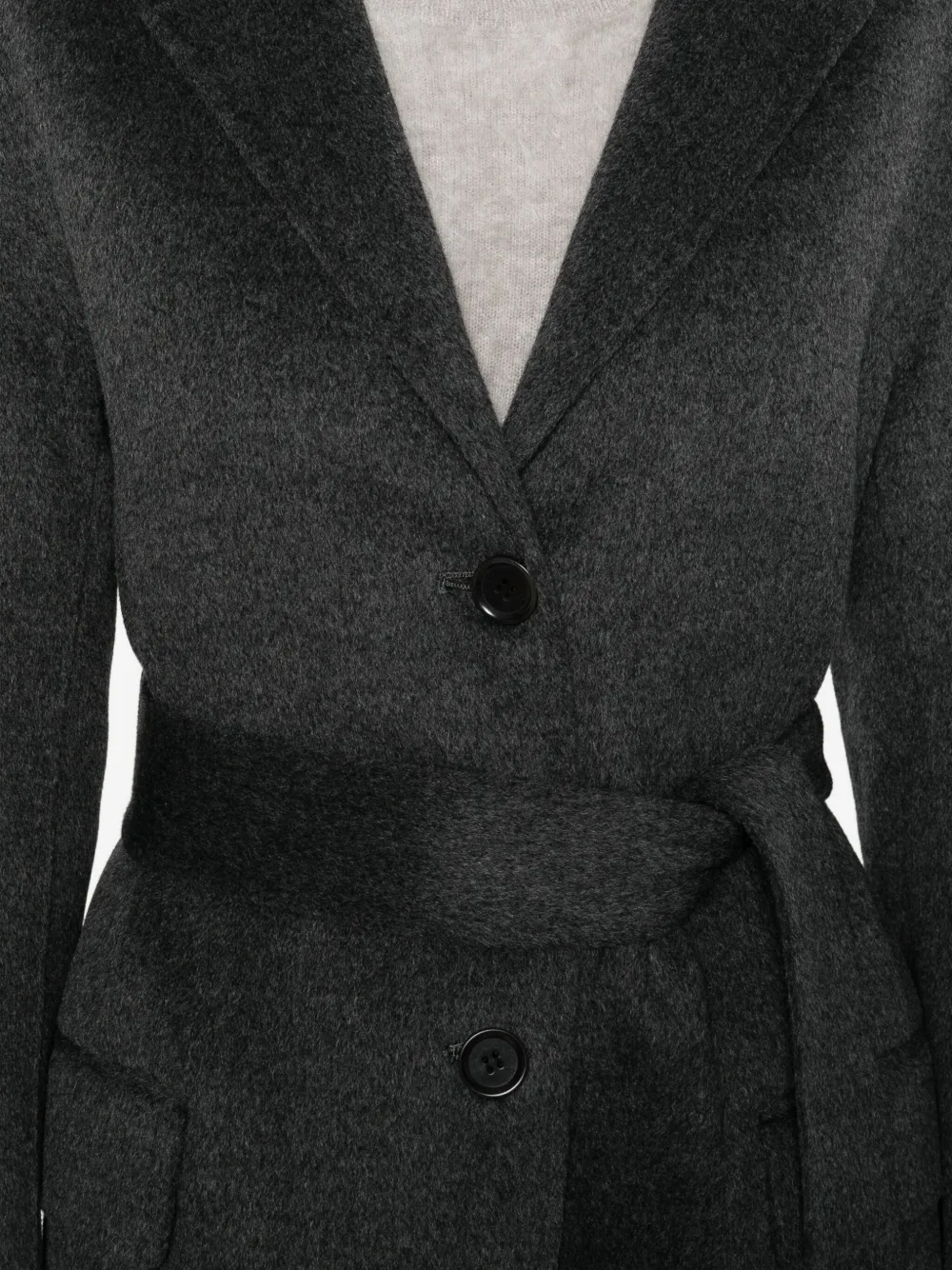 ASPESI Jas met ceintuur Grijs