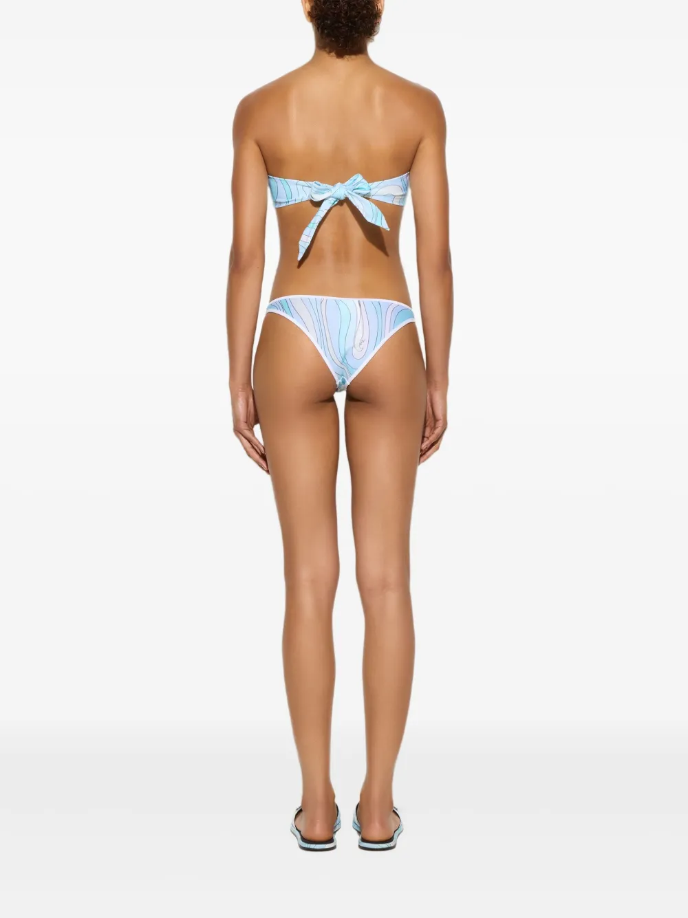 PUCCI Bandeau bikinitop met marmo-print Blauw