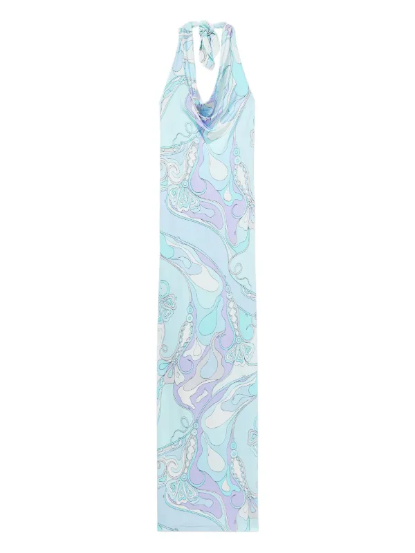 PUCCI orchidee-print Maxi Dress | Blue | FARFETCH