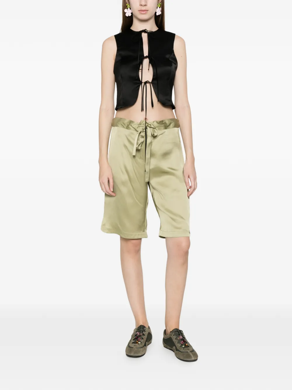 ALFIE Neda tie-up top - Nero