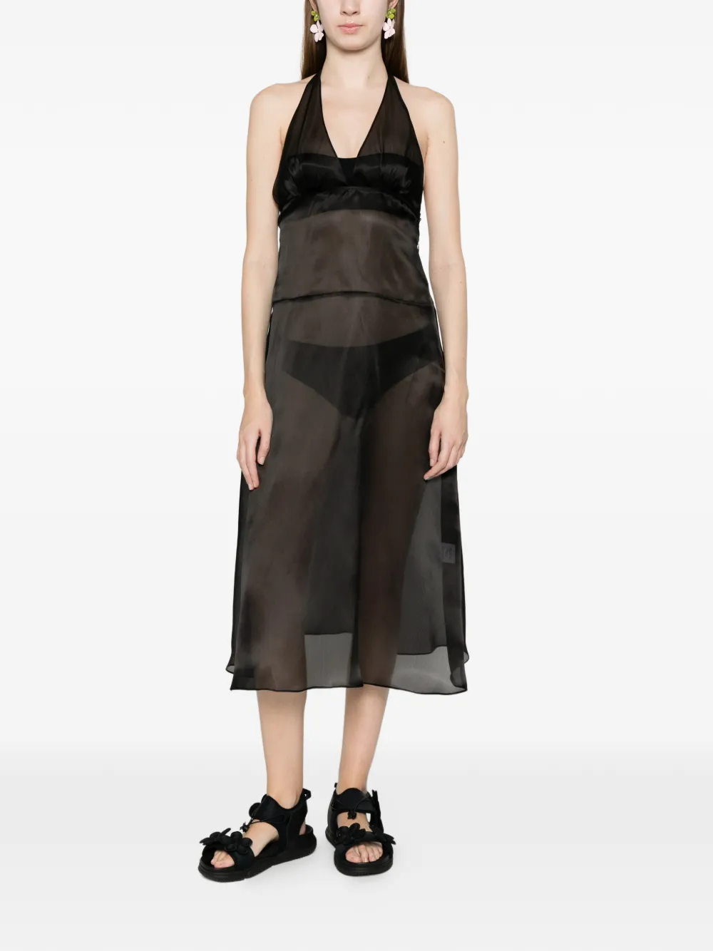  Alfie Lilly Halter Midi Dress - Black 