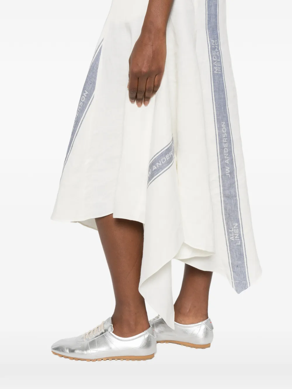JW Anderson Jurk met asymmetrische afwerking Wit