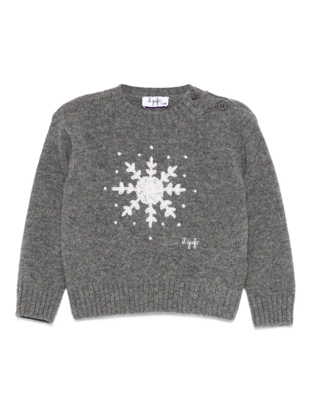 Il Gufo snowflake button blouse | Grey | Image 1