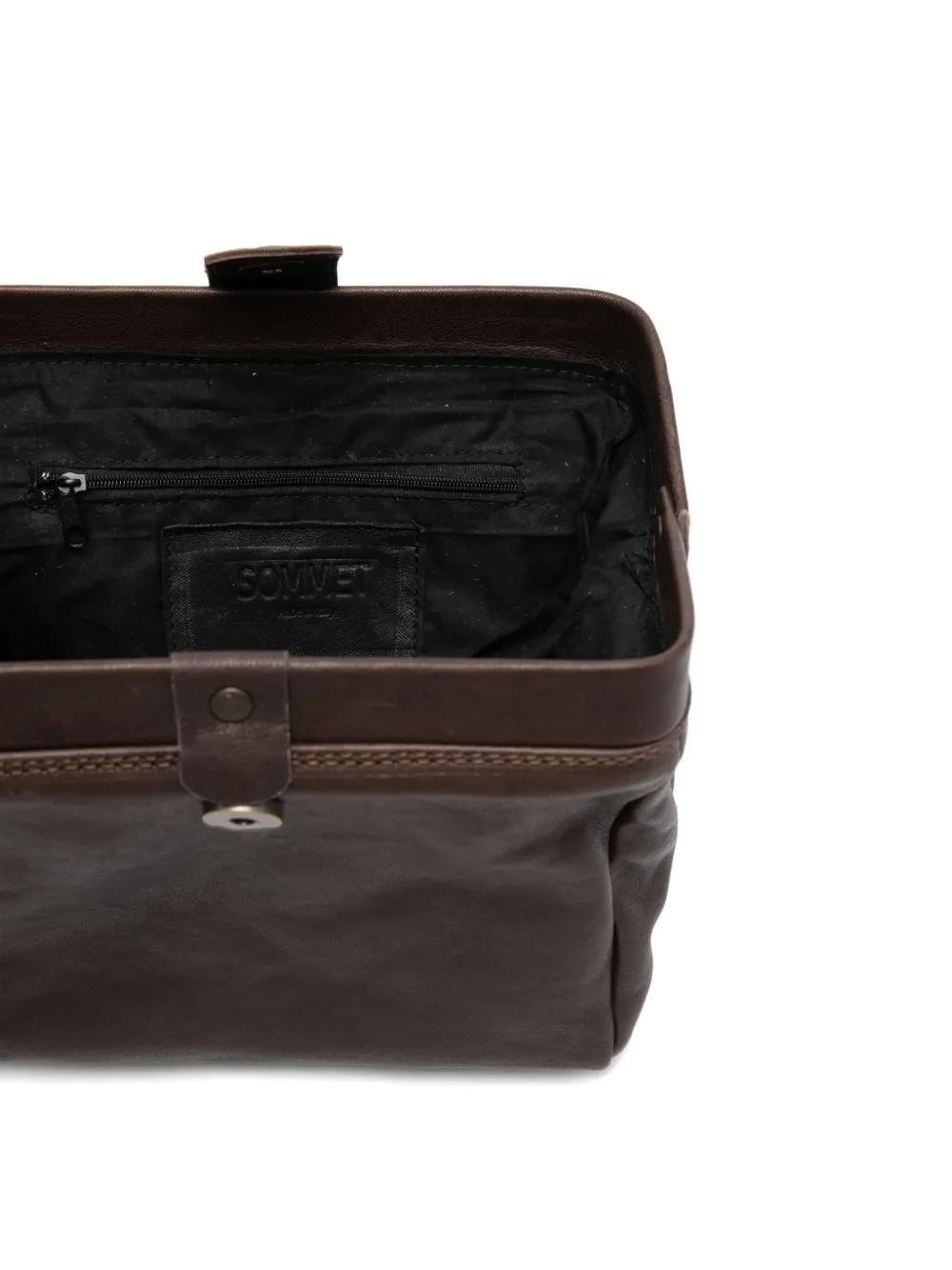 Sommet Leather Cross Body Bag In Brown