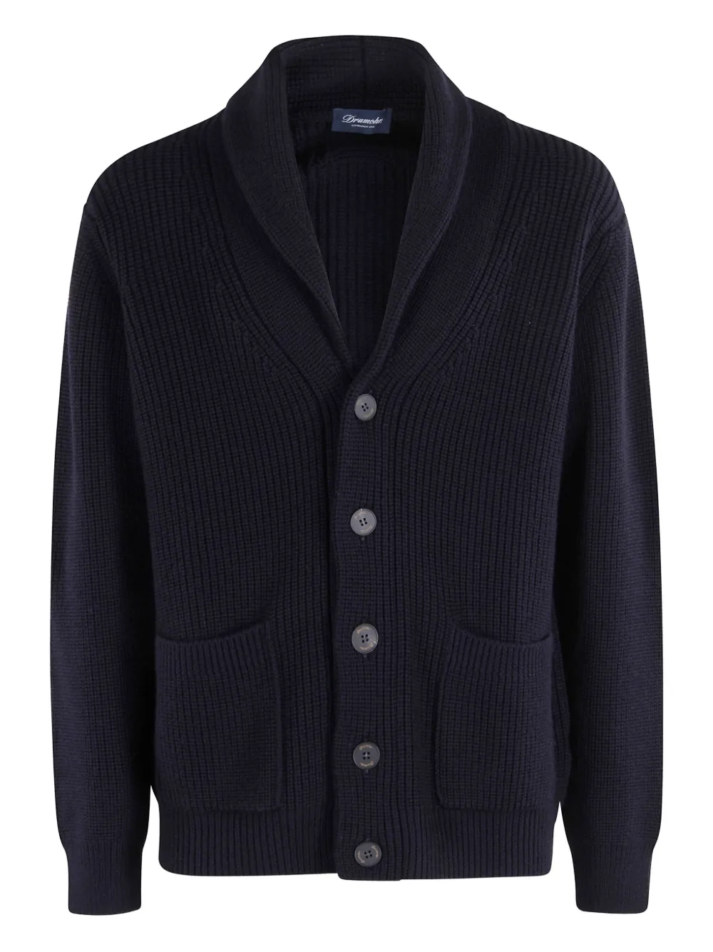 Drumohr cárdigan con cuello esmoquin | azul | Image 1