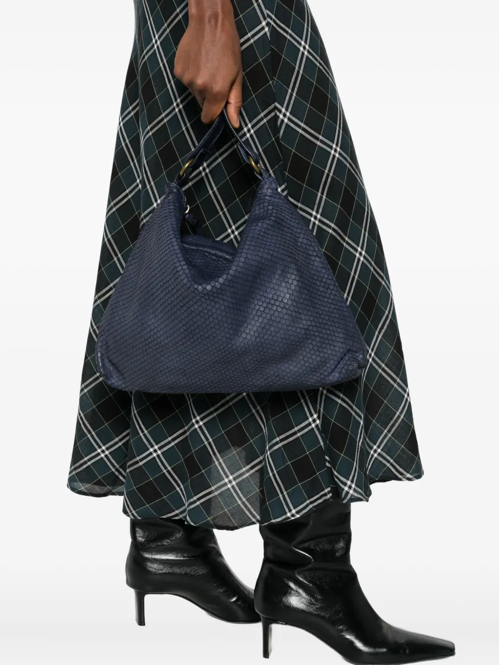 SOMMET textured tote bag - Blauw