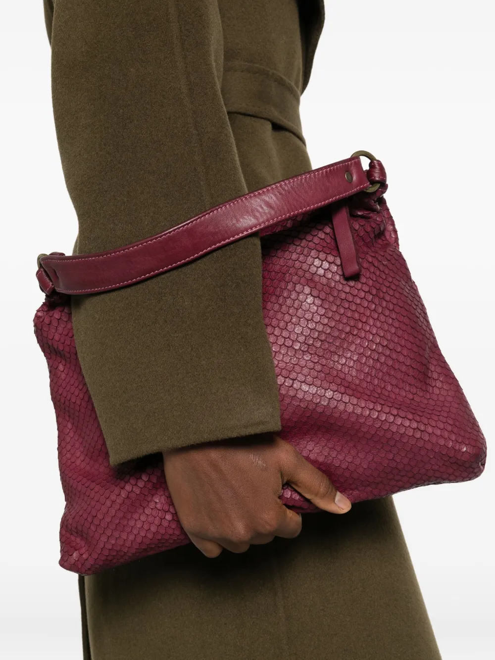 SOMMET textured tote bag - Paars