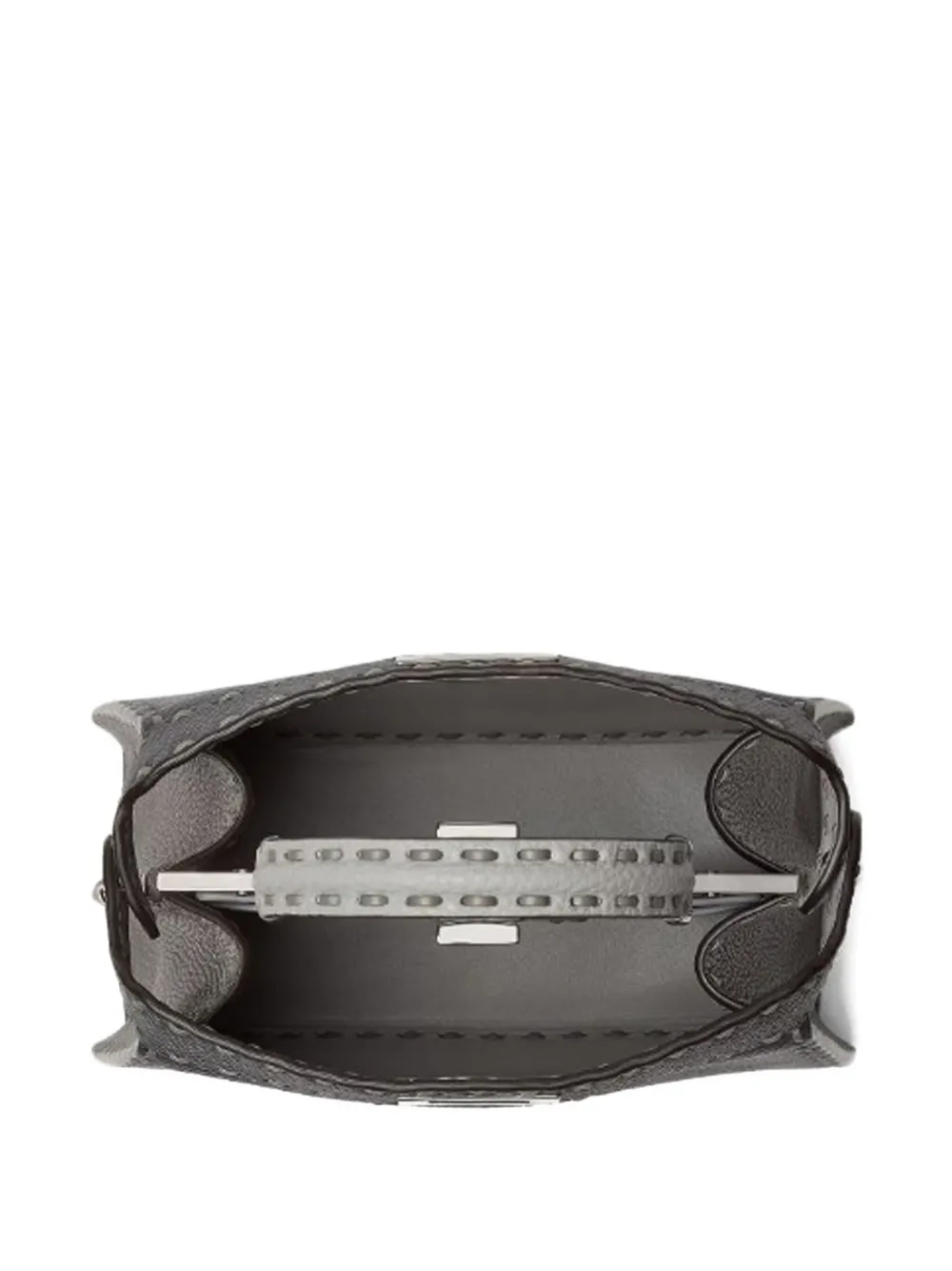 FENDI Kleine Peekaboo ISeeU Selleria shopper met stiksels Blauw