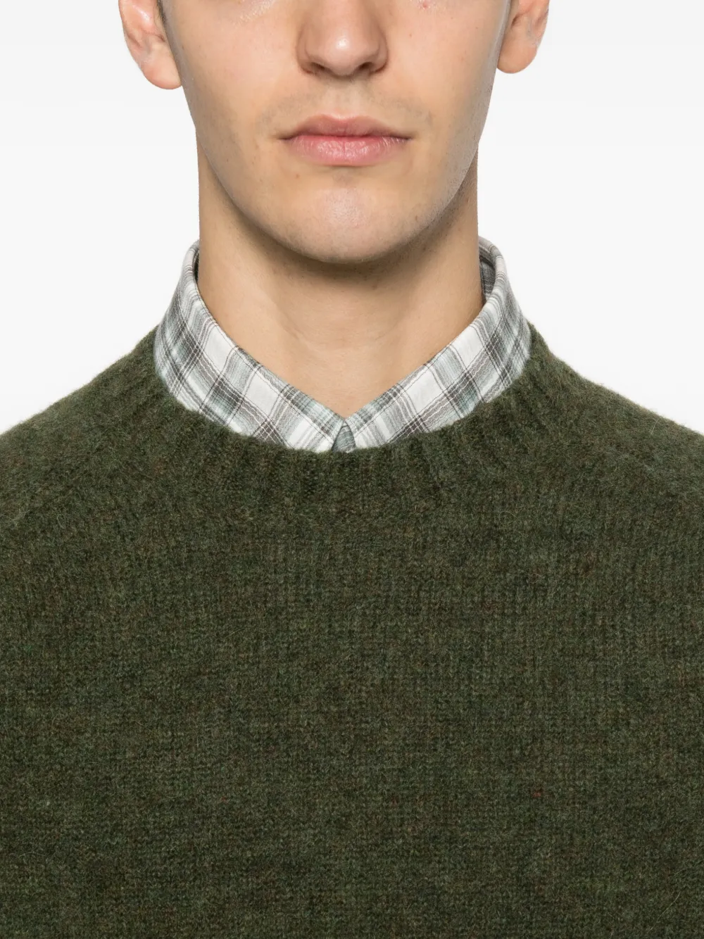 Filippo De Laurentiis Ribbed Crew Neck Sweater In Green