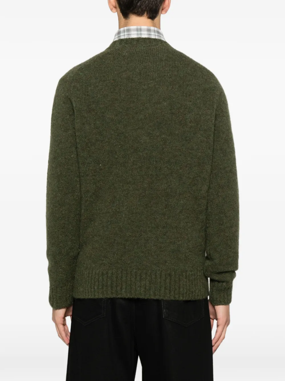 Filippo De Laurentiis Ribbed Crew Neck Sweater In Green