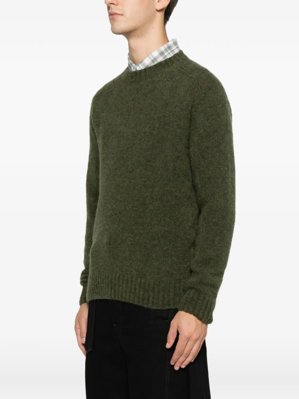 Filippo De Laurentiis Ribbed Crew Neck Sweater In Green