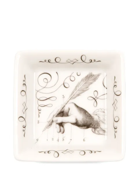 Hermès Pre-Owned 2000s calligraphy square mini decorative tray (8cm x 8cm)
