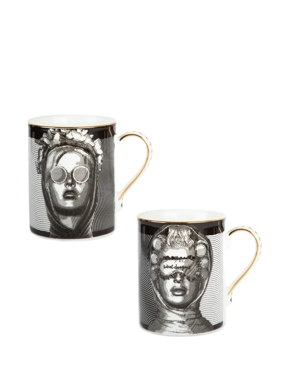 BACI MILANO Sagrada Familia porcelain mug (set of two) | White | Image 1