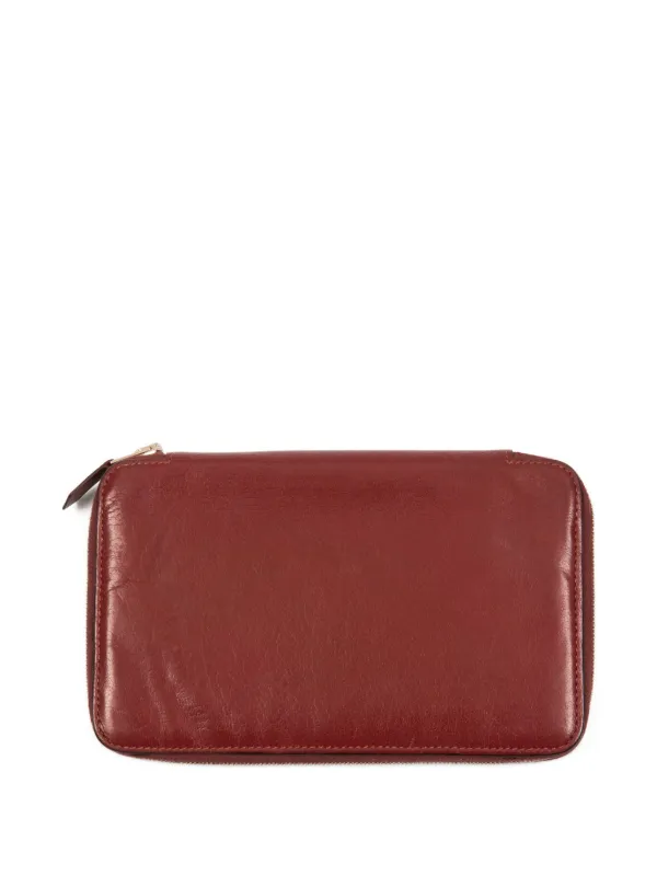 Hermès Pre-owned 2000s Azap Leatherzipped Wallet in Red