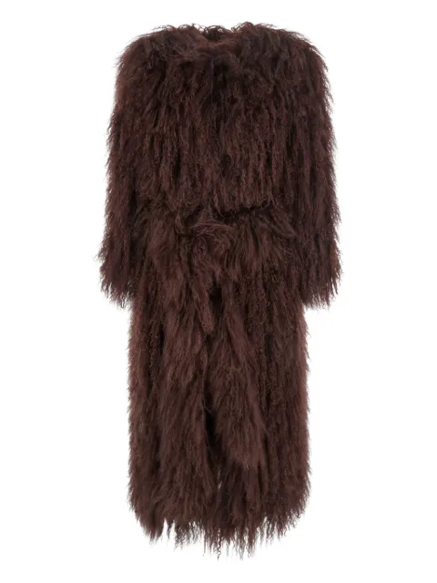 Numerootto single-breasted fringed coat
