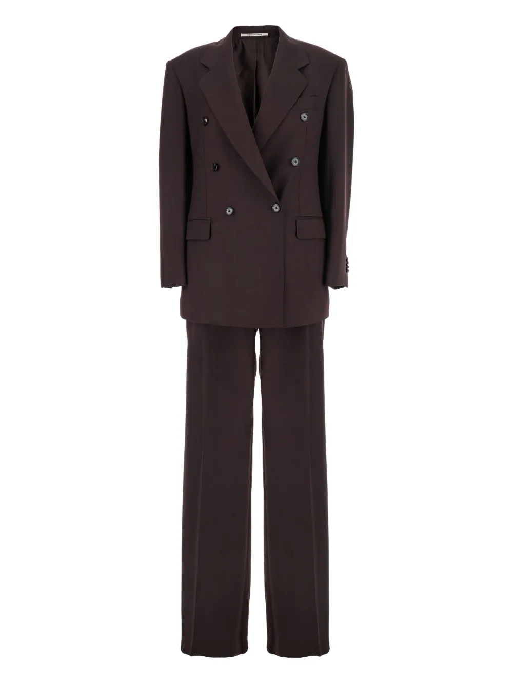 Tagliatore Double-Breasted Notched Suit | Brown | Image 1