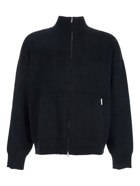 Represent zip-fastening long-sleeve cardigan