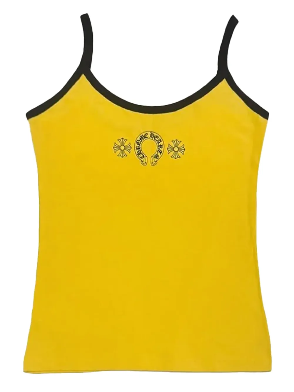 Chrome Hearts horseshoe logo tank top - Gelb
