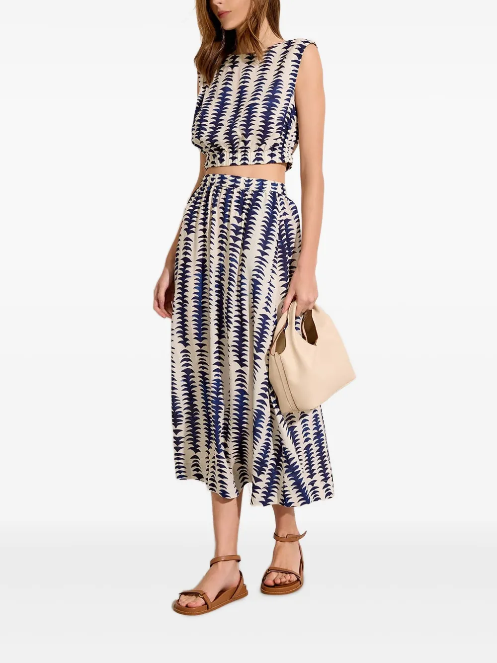 Lenny Niemeyer Saia com estampa gráfica e cós elástico | Saia plissada | Image 2