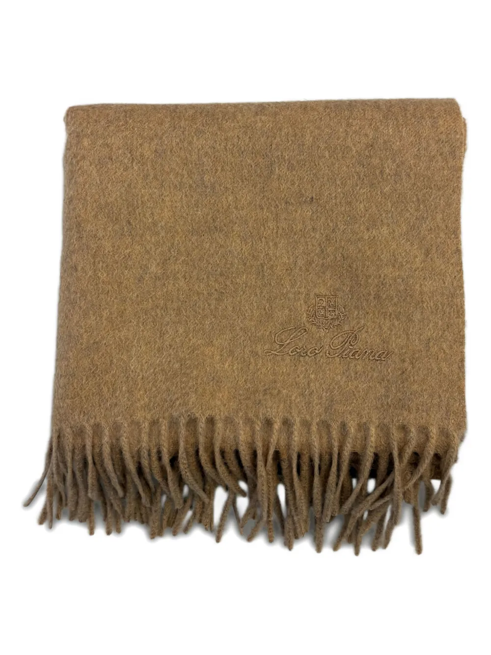 Loro Piana mascada con flecos en el borde | neutro | Image 1