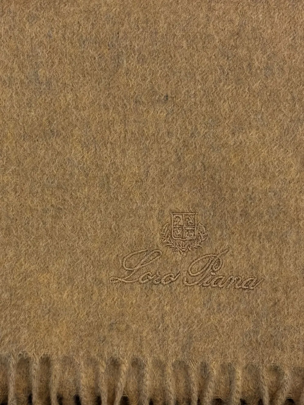 Loro Piana Sjaal met franje - Beige