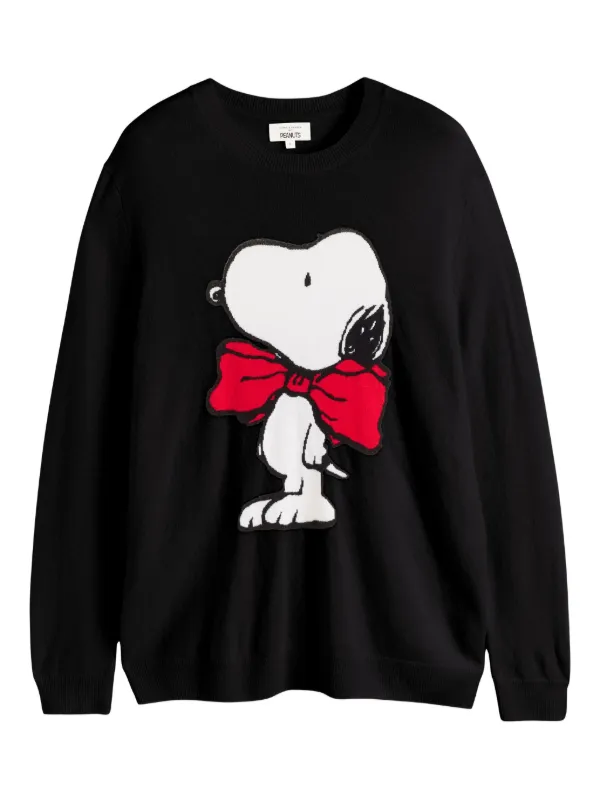 Chinti Parker Bow Tie Snoopy Sweater Black FARFETCH UK