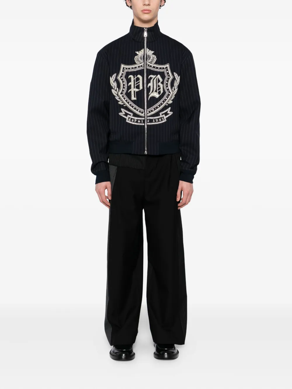 Balmain crystal-embellished jacket | Bomber Jackets | Image 2
