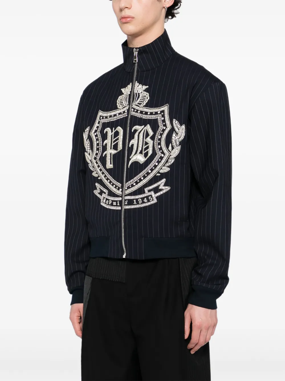 Balmain Denim jack Blauw