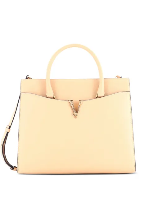 Versace Pre-Owned 2021-2025 Virtus Front Pocket Leather Large tote bag