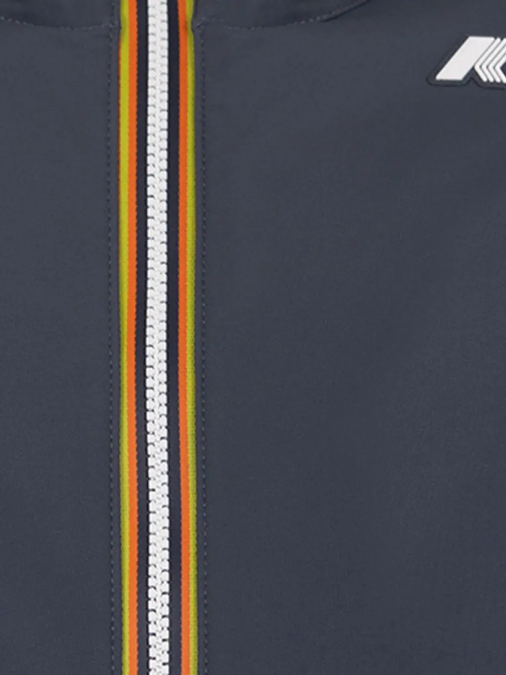 K-way Hooded Jacket With Long Sleeves And Elastic Cuffs In Blue