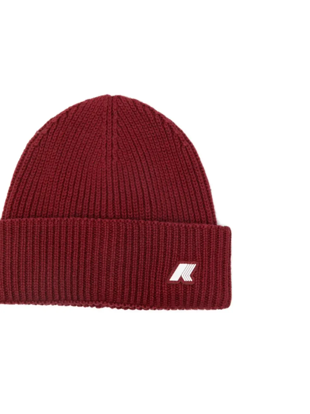 K Way Kids Geribbelde muts met logo Rood