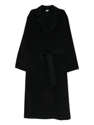 S Max Mara ベルテッド ダブルコート | ブラック | FARFETCH JP