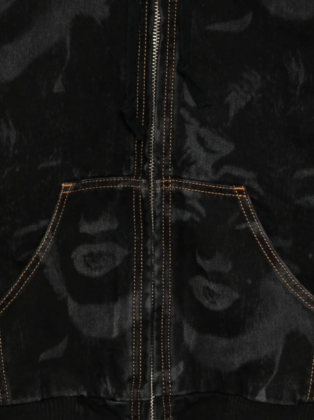 Vaquera Jack met capuchon en print Zwart