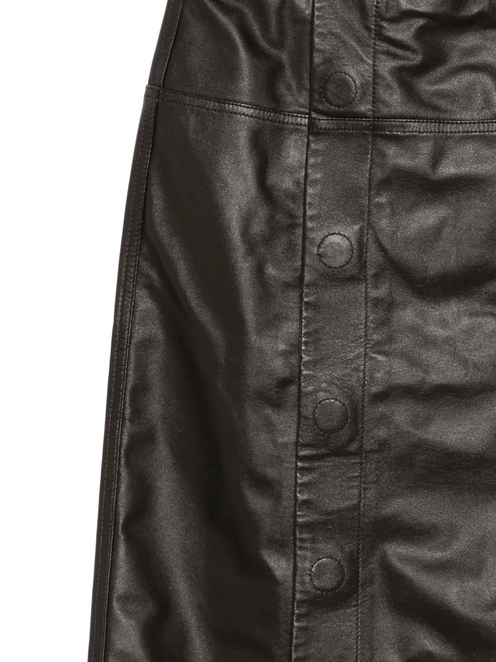 Lemaire Leather Skirt In Black