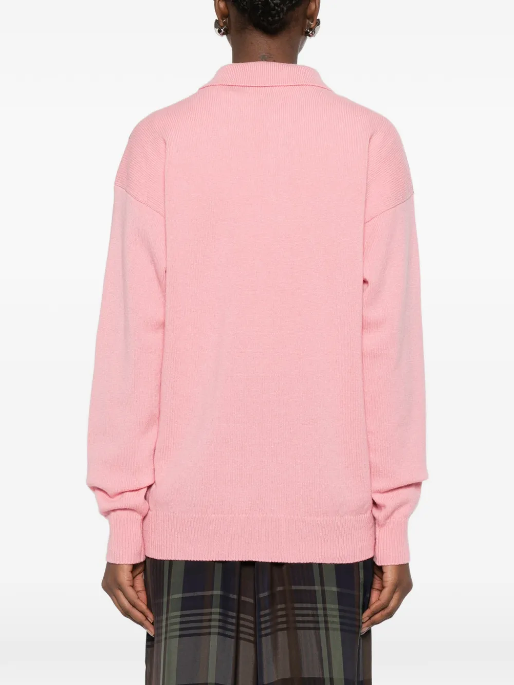 JW Anderson Gebreide polotop met argyle patroon Roze
