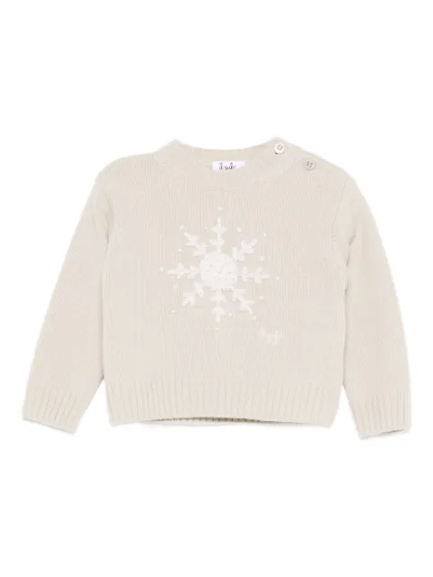 Il Gufo snowflake appliqué top