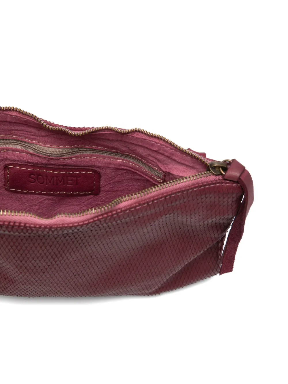 Sommet Small Textured Cross Body Bag In Purple