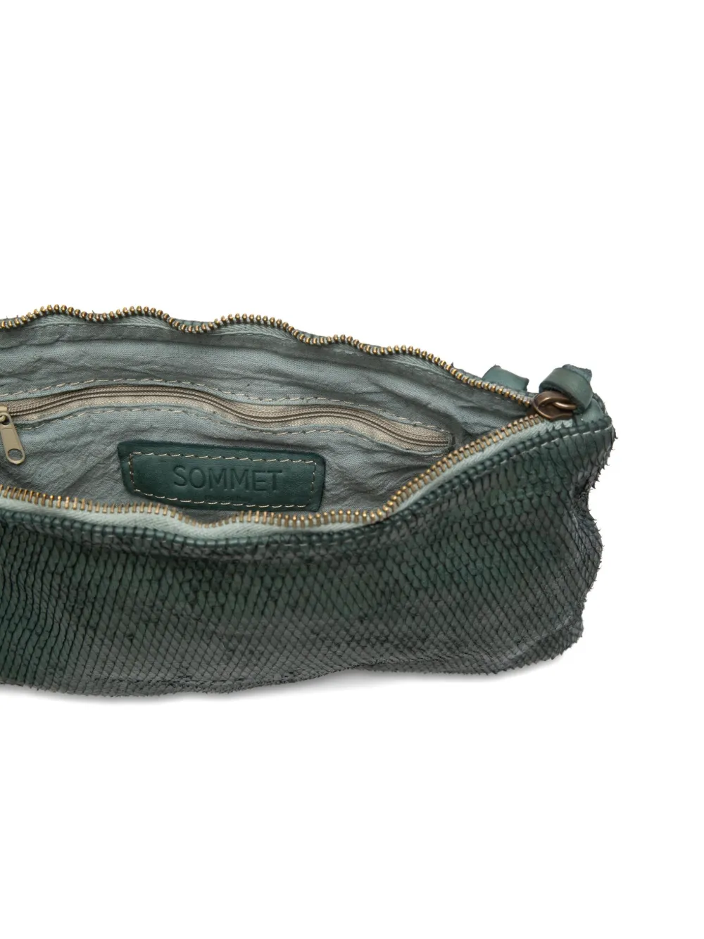 SOMMET Kleine crossbodytas met textuur Groen