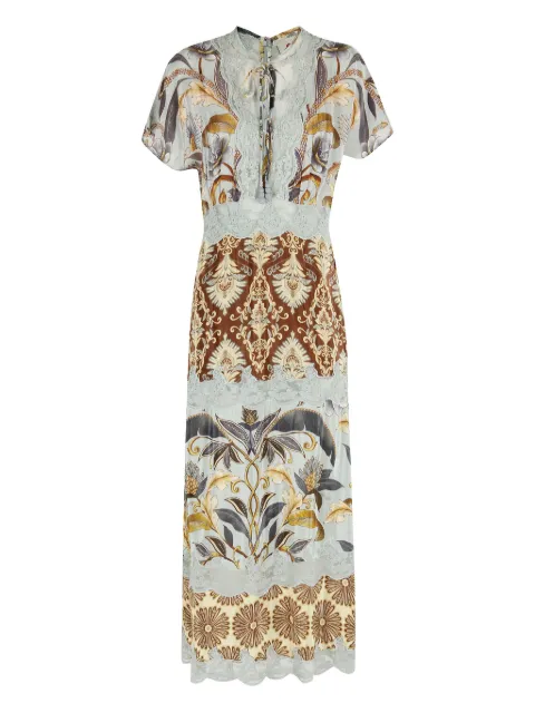 FARM Rio vestido largo Mixed Snake Garden