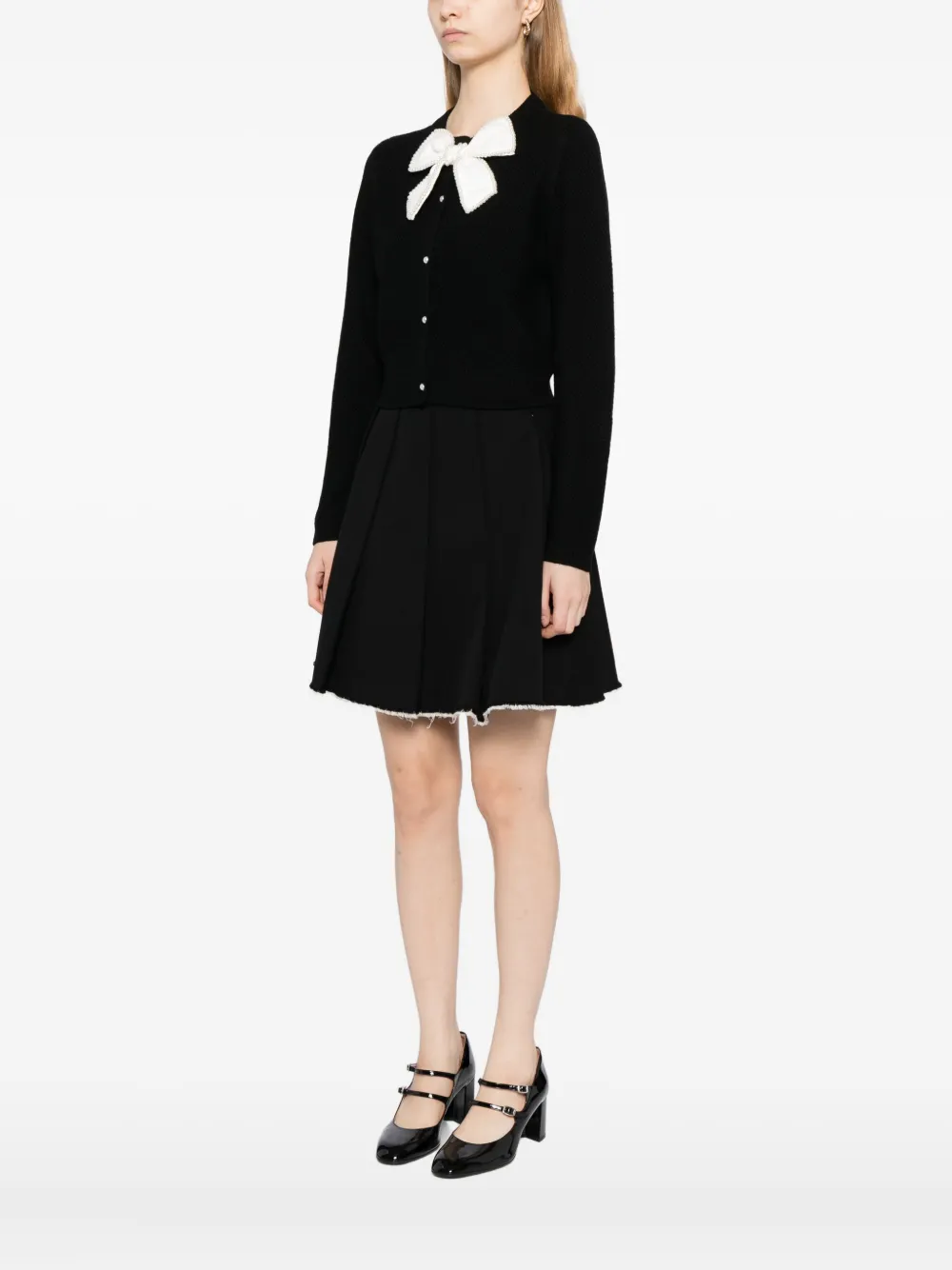 Alice And Olivia Dollie Cardigan In Black