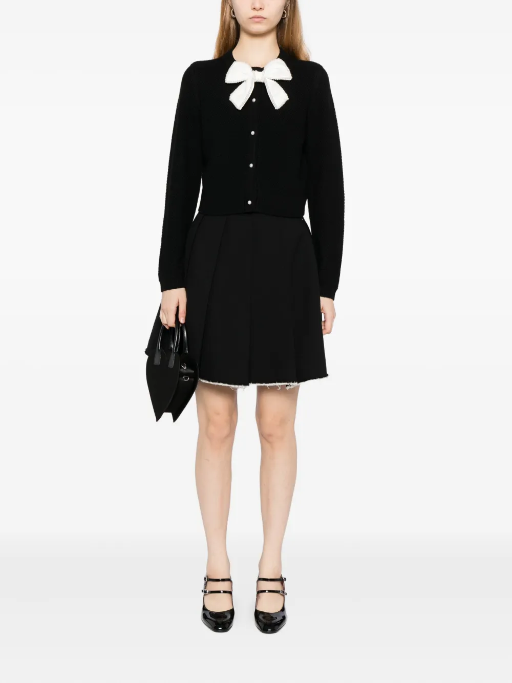 Alice And Olivia Dollie Cardigan In Black