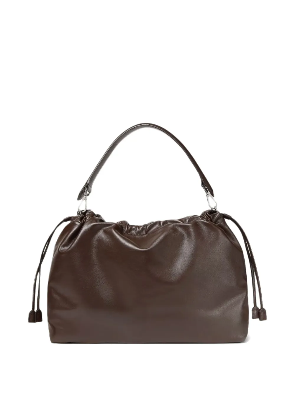FENDI Flux leren schoudertas met FF-gesp - Bruin