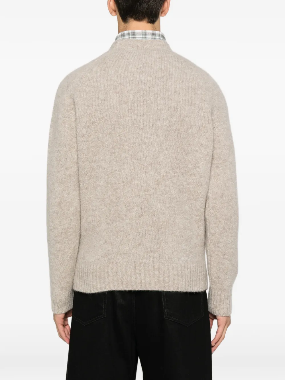 Filippo De Laurentiis Ribbed Crew Neck Sweater In Neutral