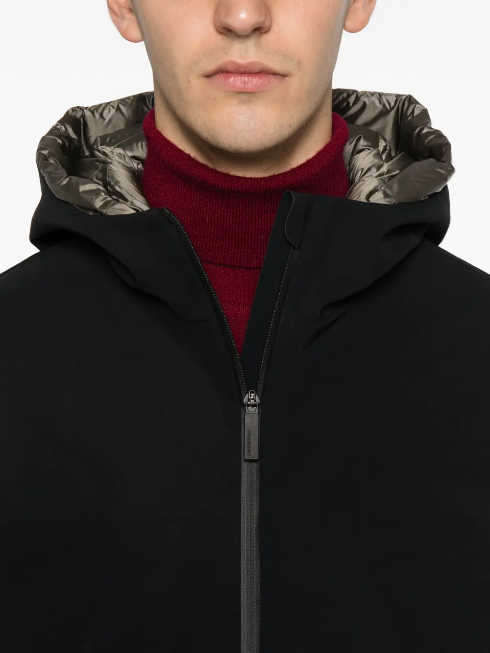 Roberto Ricci Designs Jack met capuchon en rits Zwart