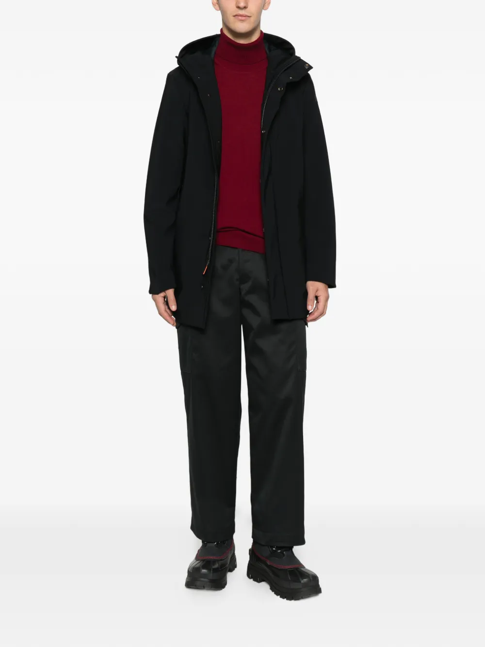 Roberto Ricci Designs padded hooded jacket - Zwart