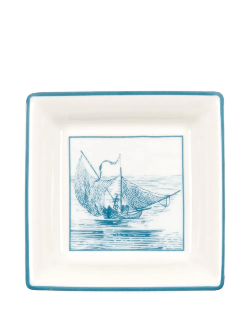 Hermès Pre-Owned 2003 square-porcelain mini decorative tray (8cm x 8cm) | 白色 | Image 1