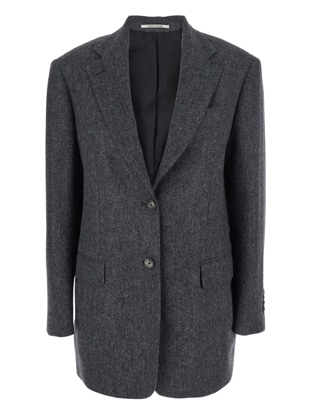 Tagliatore Notched Single-breasted Jacket In Gray
