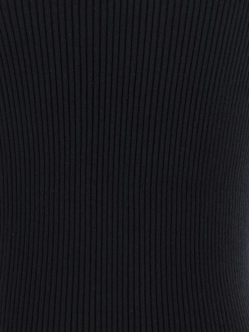 Rick Owens Athena Asymmetric Ribbed Top In Black